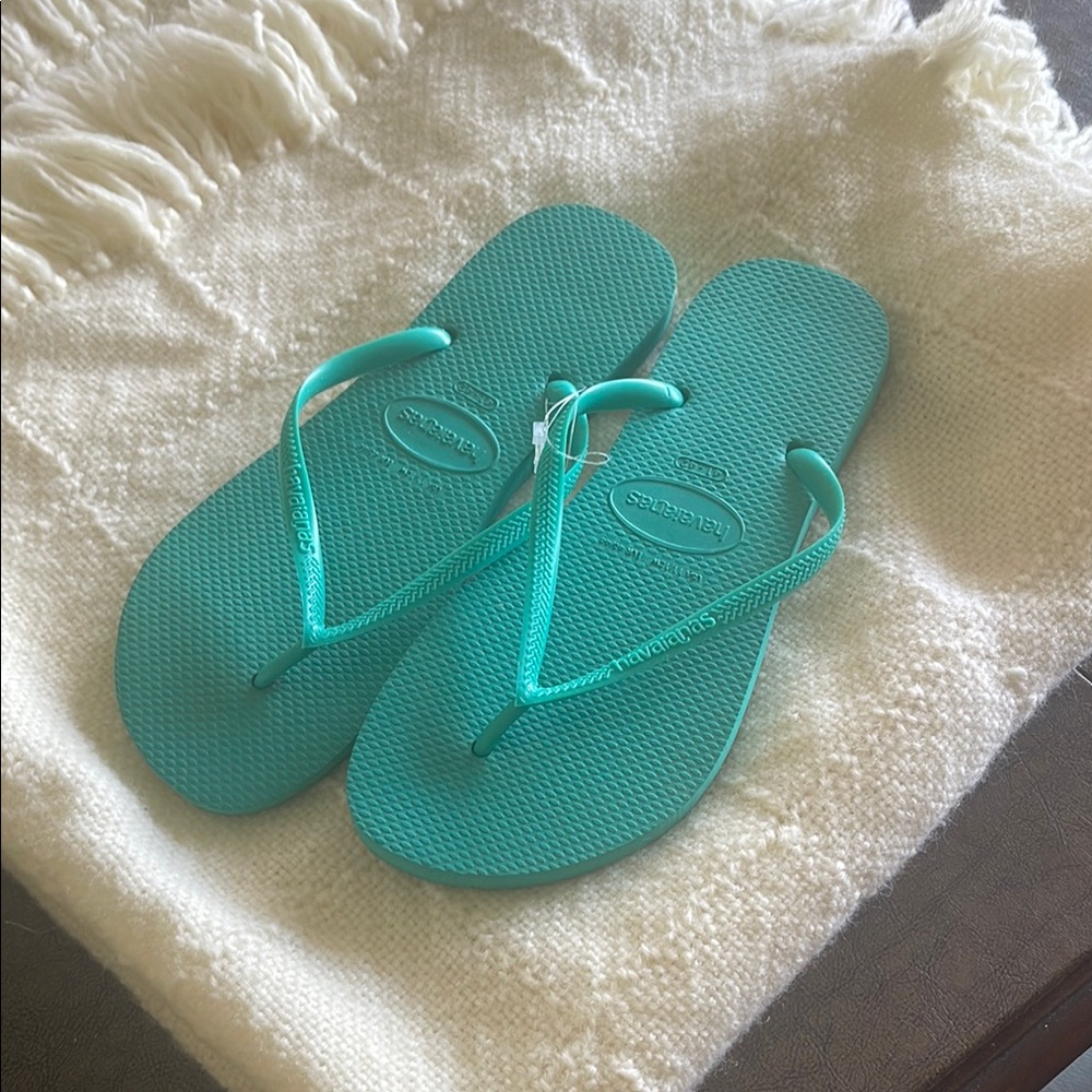 Havaianas Green Flip Flops